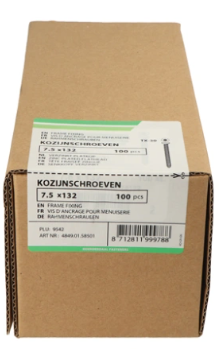 Kozijnschroef 7.5x52 Verzinkt CK TX-30 Hoenderdaal (100)