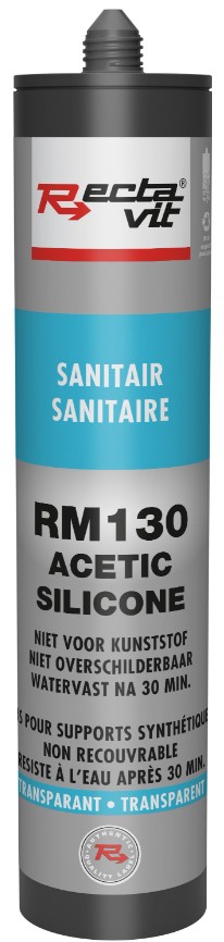 Rectavit RM130 Sanitair Acetic Silicone 310ml Transparant
