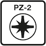 Dynaplus Schroefbit 25MM PZ-2 Grijs (10)