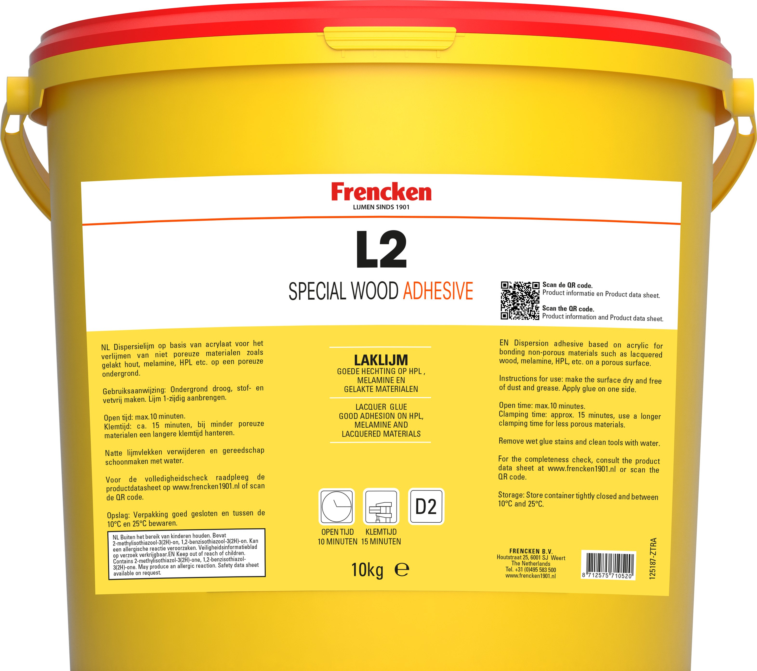 Frencken Laklijm L2 Special Woodadhesive 10 kg