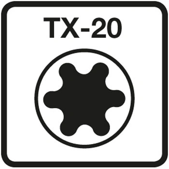 Spaanplaatschroef 4.5x40/24 Verz. PK+snijp TX20 Proftec(200)