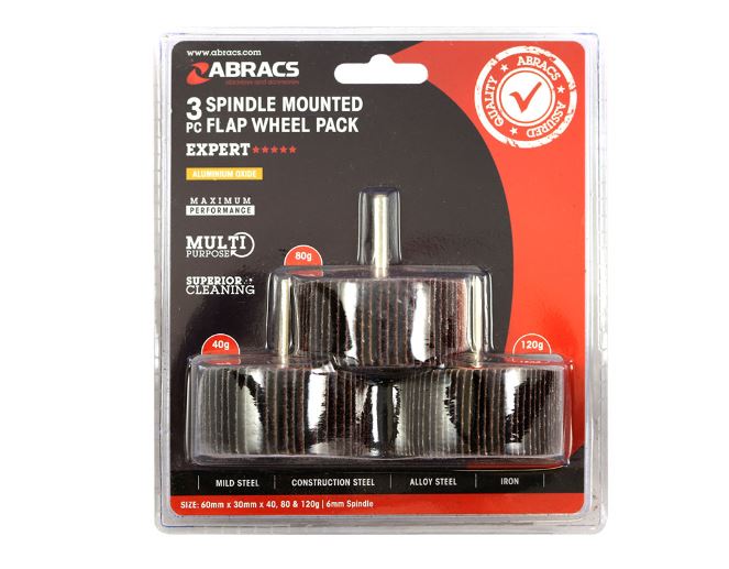 Abracs 3-delige Lamellenwielen Set 30mm x 20mm - 40/80/120G