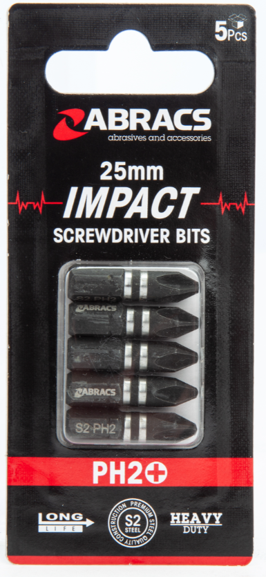 Abracs Impact Schroefbit 25mm - PH2 (5 stuks)